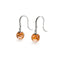 Mandarine | 925 Sterling Silber | Glühwürmchen-Glas-Huggie-Ohrringe